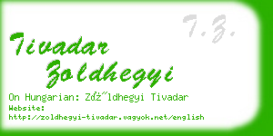 tivadar zoldhegyi business card